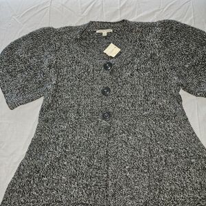 Carolyn Taylor Black and White Buttoned Cardigan